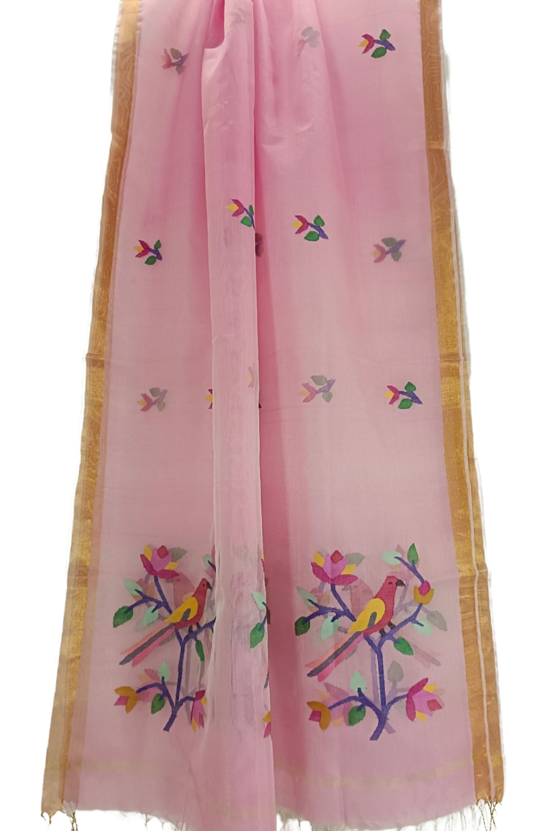 Fine Quality Handloom Muslin Silk Dhakai Jamdani Dupatta